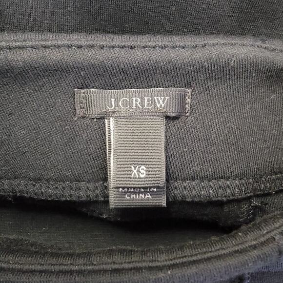 J. Crew Black Exposed Zip "Rocker Girl" Neoprene Pencil Skirt - Size XS - Picture 4 of 6